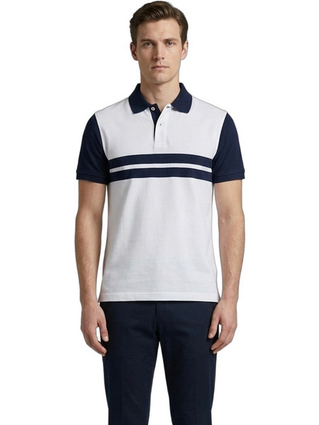 Burberry Ανδρική Μπλούζα Polo Κοντομάνικη Λευκή Μαύρη 2146212724-3092