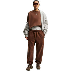 Nike Studio Γυναικείο Παντελόνι Φόρμας Fleece με Λάστιχο Καφέ IM8074-259