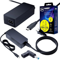 3mk USB-C Φορτιστής Laptop 65W 20V 3.25A για HP με Αποσπώμενο Καλώδιο Τροφοδοσίας και Σετ Βυσμάτων 5903108753777