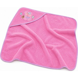 Beboulino Bear Toys Βρεφικό Μπουρνούζι Κάπα Φούξια 75x75cm