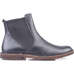 Kickers Γυναικεία Μποτάκια Chelsea Δερμάτινα Μαύρα 654390-508