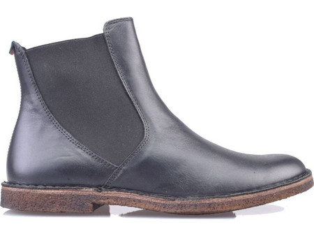 Kickers Γυναικεία Μποτάκια Chelsea Δερμάτινα Μαύρα 654390-508