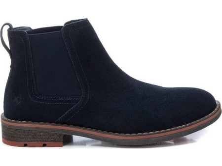 Xti Ανδρικά Chelsea Μποτάκια Suede Navy Μπλε 143265