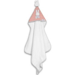 Miffy Des 62 Βρεφικό Μπουρνούζι Κάπα Λευκό Ροζ 75x75cm