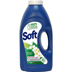 Soft Muschio Bianco Υγρό Απορρυπαντικό Πλυντηρίου για Χρωματιστά 45 Μεζούρες 2.25lt