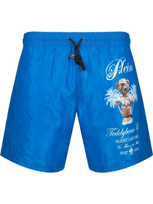 Plein Sport Ανδρικό Μαγιό Σορτς με Σχέδια Royal Blue PB26MBM03-14