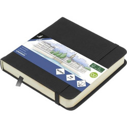 Kangaro Black Sketchbook 12x12cm 140gr/m² 160 Κρεμ Φύλλα