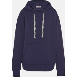 Lynne Γυναικείο Φούτερ Oversized με Κουκούλα & Τσέπες Navy Μπλε 055-010013-61