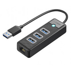Orico PW3UR25-U3 USB Hub 3.0 USB-A με 4 Θύρες USB-A / Ethernet