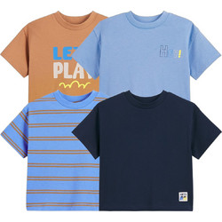 La Redoute Σετ Παιδικά T-Shirt Κοντομάνικα Γαλάζιο Ταμπά Navy Μπλε 351238802