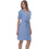 PNN Nightwear Jessica Ρόμπα Εγκυμοσύνης Βαμβακερή Καλοκαιρινή Μπλε 0261-0504-1