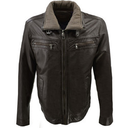 Leather 100 Ανδρικό Μπουφάν Χειμωνιάτικο Δερμάτινο Καφέ 08-M-BRAD