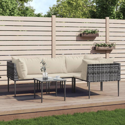 vidaXL Σετ Σαλόνι Κήπου Rattan 2τμχ Μαύρο 3186683