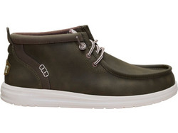 Hey Dude Wally Mid Ανδρικά Μποτάκια Suede Χακί 42051-3DK