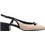 KALOGIROU Dolores Γόβες Slingback Δερμάτινες με Χοντρό Χαμηλό Τακούνι & Φιόγκο Μπεζ Μαύρες