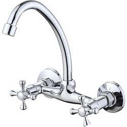 Kmt Style 3283693 Μπαταρία Κουζίνας Τοίχου Διπλής Παροχής Inox