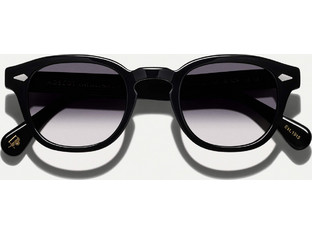Moscot Fade Ανδρικά Γυαλιά Ηλίου Τετράγωνα Κοκάλινα Μαύρα με Γκρι Φακό