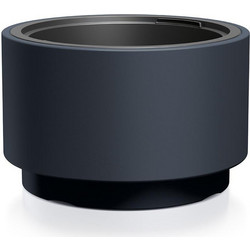 Next Heos Γλάστρα Στρογγυλή Πλαστική Ανθρακί 29.8x19cm