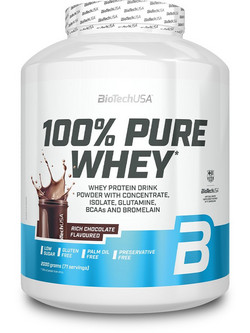 Biotech USA 100% Pure Whey Rich Chocolate Πρωτεΐνη Ορού Γάλακτος Γράμμωσης Χωρίς Γλουτένη 2kg