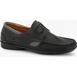 Boxer Ανδρικά Μοκασίνια Boat Shoes Δερμάτινα Μαύρα 15320