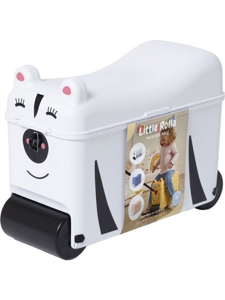 Little Rolla Zebra Παιδική Βαλίτσα Καμπίνας 30x40x20cm με 4 Ρόδες Λευκή