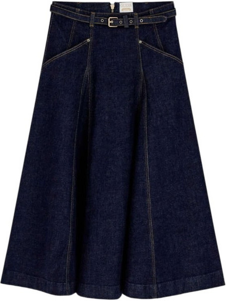 Guess Μίντι Φούστα Τζιν Ψηλόμεση Navy Μπλε W6YD03D1348