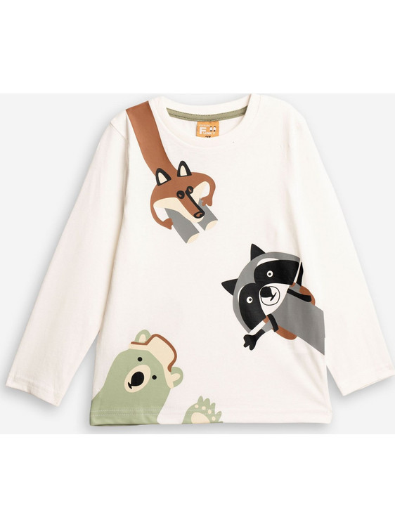 Funky Παιδικό T-Shirt Μακρυμάνικο Λευκό 227-306111-2
