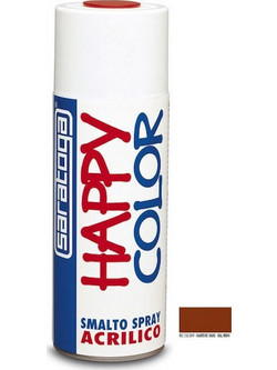 Saratoga Happy Acrylic Σπρέι Βαφής Καφέ Copper Brown RAL8004 Μεταλλιζέ 400ml
