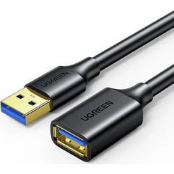 Ugreen US129/30127 Καλώδιο USB-A Male 3.0 to USB-A Female 3m Black