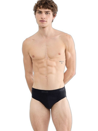 Sloggi Ανδρικά Σλιπ Βαμβακερά Μαύρα 2Pack 10224733-0004