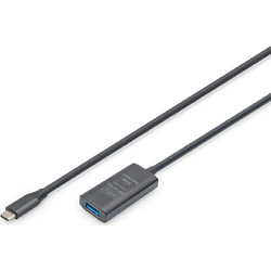 Digitus DA-73110 Καλώδιο USB-A Female 3.2 to USB-C Male 5m Black