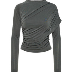 Funky Buddha Γυναικείο Χειμερινό Top Χακί FBL014-105-17