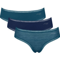 Sloggi Go Crush Βαμβακερά Γυναικεία Slip με Δαντέλα 3Pack 10219671-M024