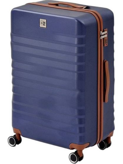1259958 Βαλίτσα Μεσαία 66x42.5x24cm με 4 Ρόδες Μπλε