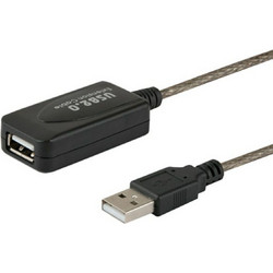 SAVIO CL-76 Καλώδιο Braided USB-A Male 2.0 to USB-A Female 5m Transparent