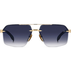 David Beckham DB7170S RHL84 Ανδρικά Γυαλιά Ηλίου Aviator Μεταλλικά Χρυσά με Μπλε Φακό