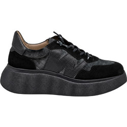 Wonders Γυναικεία Sneakers Flatforms Μαύρα A-3634