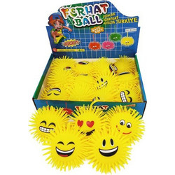 Blue Toys Αχινός Emoji Με Φως Μπαλάκι Αντιστρές Κίτρινο