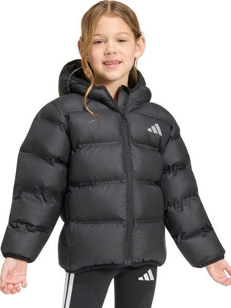 Adidas Παιδικό Μπουφάν Χειμωνιάτικο Puffer Μαύρο KH0198
