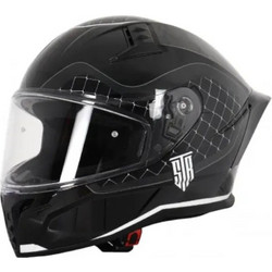 Str Jax Black Grey White Κράνος Μηχανής Full Face 1400gr