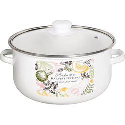 General Trade White Enamel Ρηχή Κατσαρόλα Αλουμινίου 24cm 5lt 335047