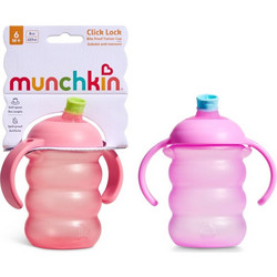 Munchkin Click Lock Bite Proof Trainer Cup 6m+ Pink Purple 240ml