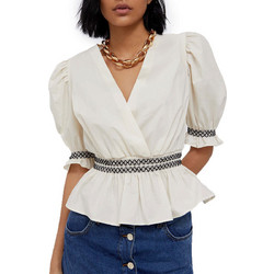 Liu Jo Γυναικείο Καλοκαιρινό Crop Κρουαζέ Top Λευκό WA2105T4853-S9684