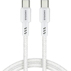 Amorus 6628004127A Braided USB-C to USB-C 60W 1m White