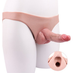Kinksters Panty Style Εσώρουχο Strap On με Dildo 15.8cm Flesh