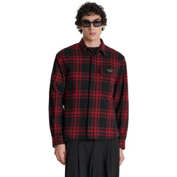 Antony Morato Montreal Ανδρικό Πουκάμισο Twill Καρό Μαύρο SL00805FA410153