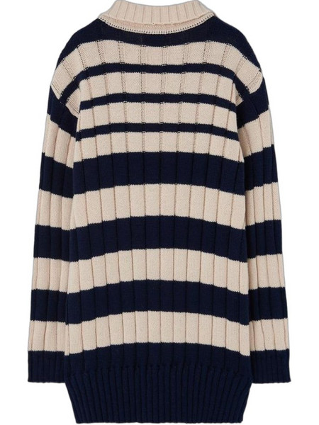 Boboli Παιδικό Φόρεμα Μπεζ Navy Μπλε BOBOLI-404110-7464-BEIGE