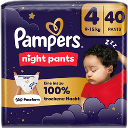 Pampers Night Pants Πάνες Βρακάκι No4 9-15kg 40τμχ