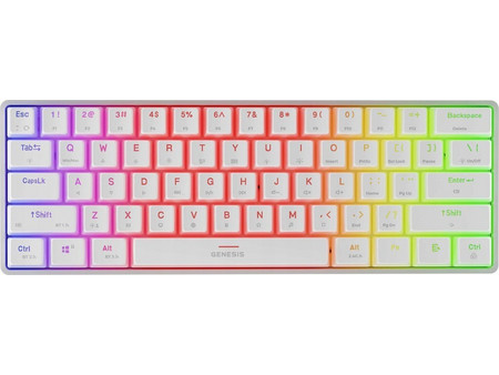 Genesis Thor 660 G2 Ασύρματο Μηχανικό Gaming Πληκτρολόγιο 60% με Gateron Red Διακόπτες RGB White
