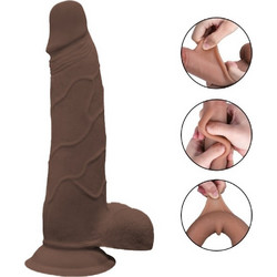 Passion Labs Evan Ρεαλιστικό Dildo με Βεντούζα & Όρχεις 22cm Καφέ